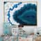 Designart - Blue Brazilian Geode - Abstract Framed Canvas Wall Art Print